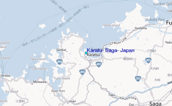 Karatu, Saga, Japan Tide Station Location Map