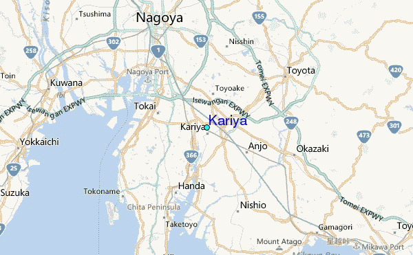 Kariya Tide Station Location Map