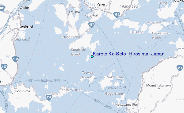Karoto Ko Seto, Hirosima, Japan Tide Station Location Map