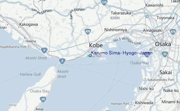 Karumo Sima, Hyogo, Japan Tide Station Location Map