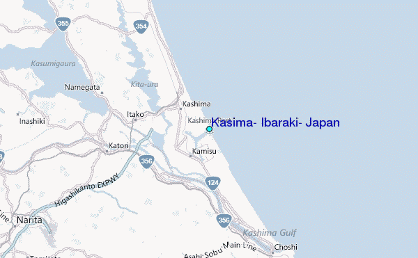 Kasima, Ibaraki, Japan Tide Station Location Map