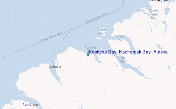 Kasitsna Bay, Kachemak Bay, Alaska Tide Station Location Map