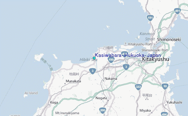 Kasiwabara, Hukuoka, Japan Tide Station Location Map
