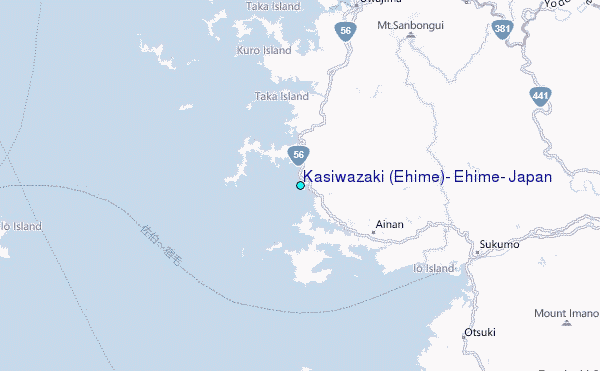 Kasiwazaki (Ehime), Ehime, Japan Tide Station Location Map