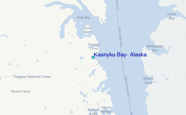 Kasnyku Bay, Alaska Tide Station Location Map