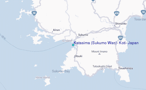 Katasima (Sukumo Wan), Koti, Japan Tide Station Location Map
