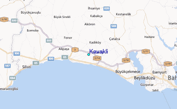 Kavakli Tide Station Location Map