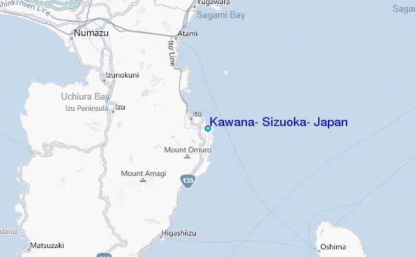 Kawana, Sizuoka, Japan Tide Station Location Map