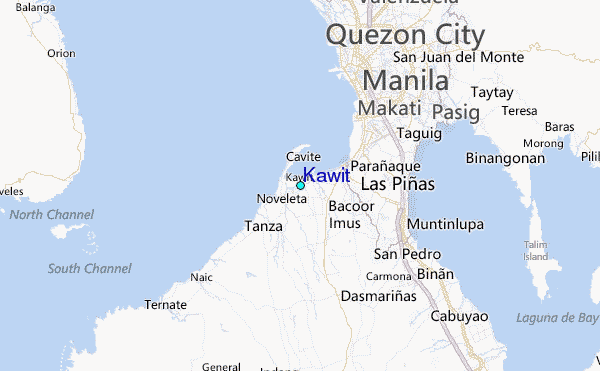 Kawit Tide Station Location Map