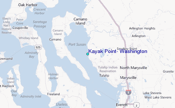 Kayak Point, Washington Tide Station Location Map