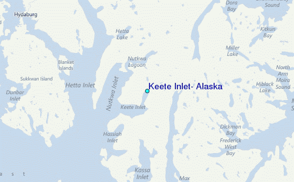 Keete Inlet, Alaska Tide Station Location Map