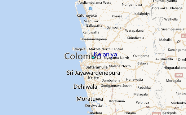 Kelaniya Tide Station Location Map