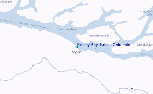 Kelsey Bay, British Columbia Tide Station Location Map