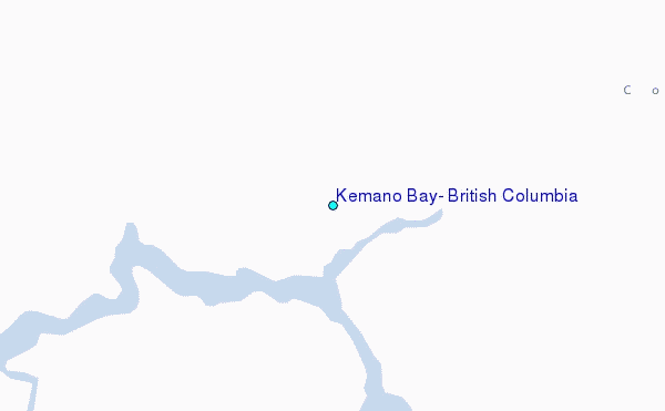 Kemano Bay, British Columbia Tide Station Location Map