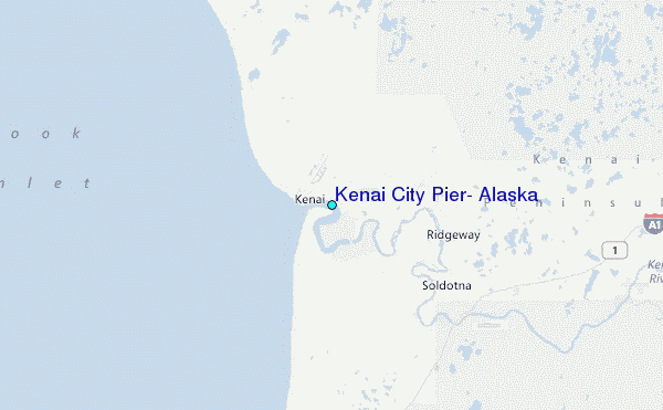 Kenai City Pier, Alaska Tide Station Location Map