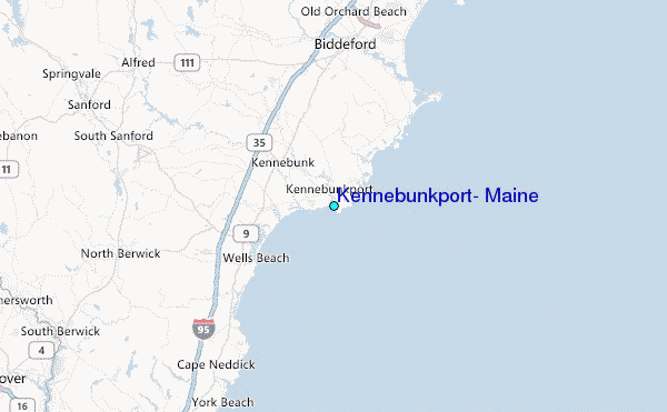 Kennebunkport, Maine Tide Station Location Map