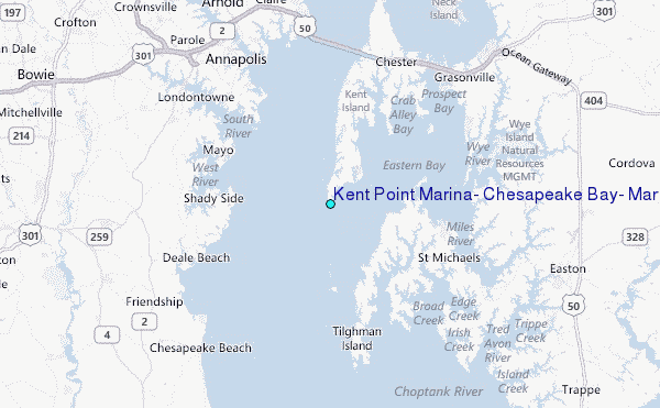 Kent Point Marina, Chesapeake Bay, Maryland Tide Station Location Map