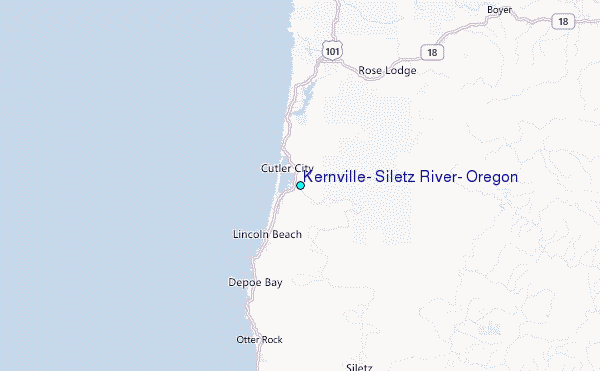 Kernville, Siletz River, Oregon Tide Station Location Map