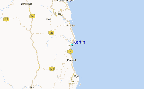 Kertih Tide Station Location Map