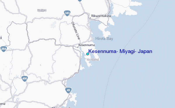 Kesennuma, Miyagi, Japan Tide Station Location Map