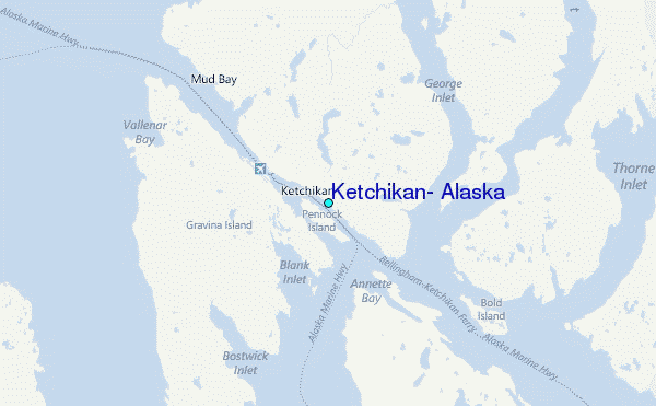 Ketchikan, Alaska Tide Station Location Map