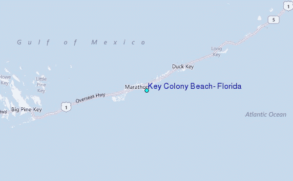 Key Colony Beach, Florida Tide Station Location Map