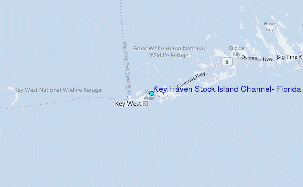 Key Haven Stock Island Channel, Florida Tide Station Location Map