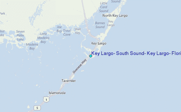 Key Largo, South Sound, Key Largo, Florida Tide Station Location Map
