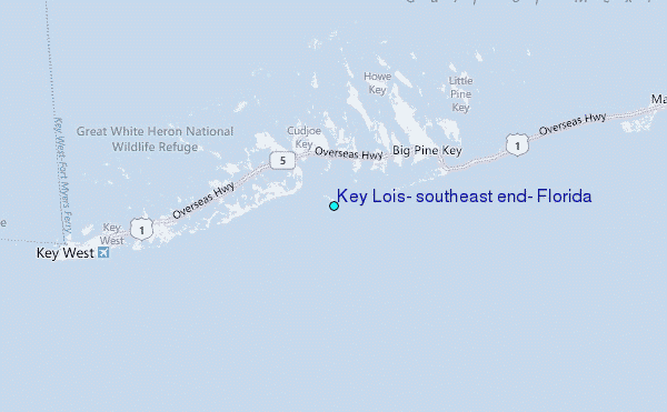 Key Lois, southeast end, Florida Tide Station Location Map