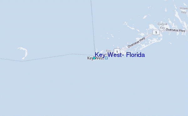 Key West, Florida Tide Station Location Map