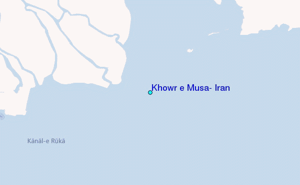 Khowr e Musa, Iran Tide Station Location Map