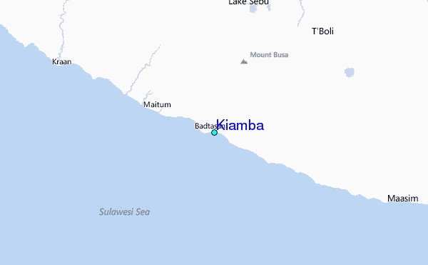 Kiamba Tide Station Location Map