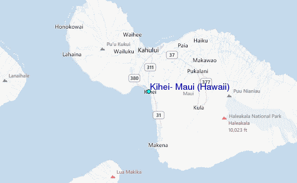 Kihei, Maui (Hawaii) Tide Station Location Map