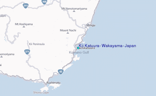 Kii Katuura, Wakayama, Japan Tide Station Location Map