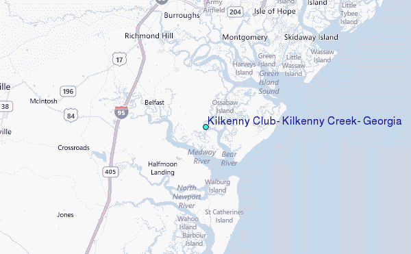 Kilkenny Club, Kilkenny Creek, Georgia Tide Station Location Map
