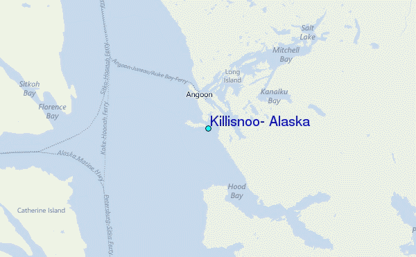 Killisnoo, Alaska Tide Station Location Map