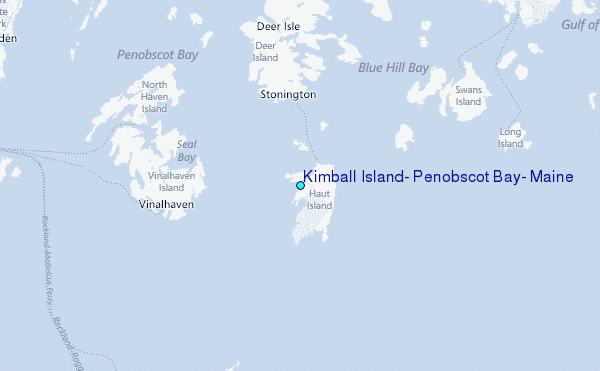 Kimball Island, Penobscot Bay, Maine Tide Station Location Map