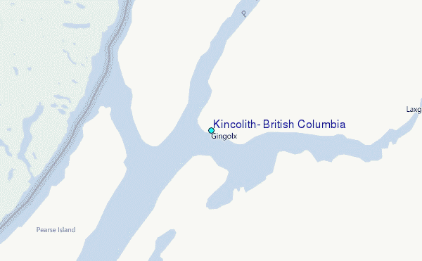 Kincolith, British Columbia Tide Station Location Map