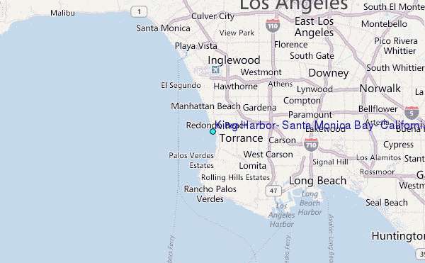 King Harbor, Santa Monica Bay, California Tide Station Location Map