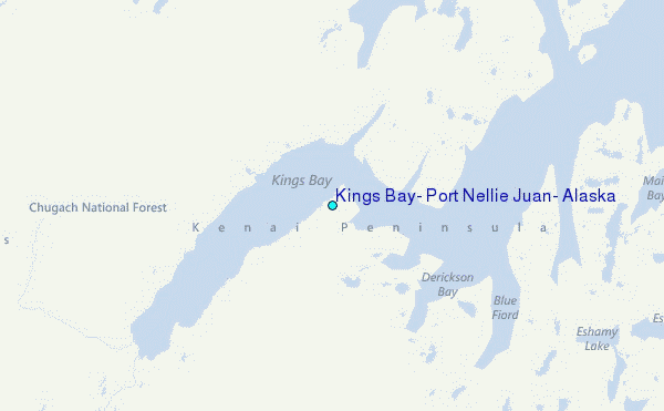 Kings Bay, Port Nellie Juan, Alaska Tide Station Location Map
