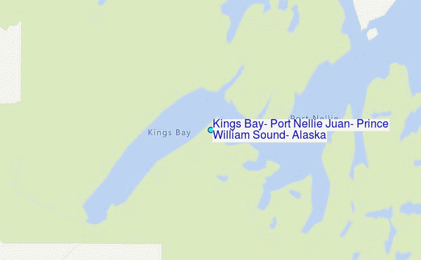 Kings Bay, Port Nellie Juan, Prince William Sound, Alaska Tide Station Location Map