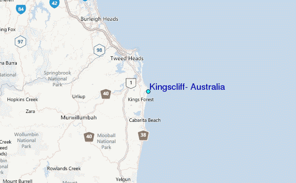 Kingscliff, Australia Tide Station Location Map