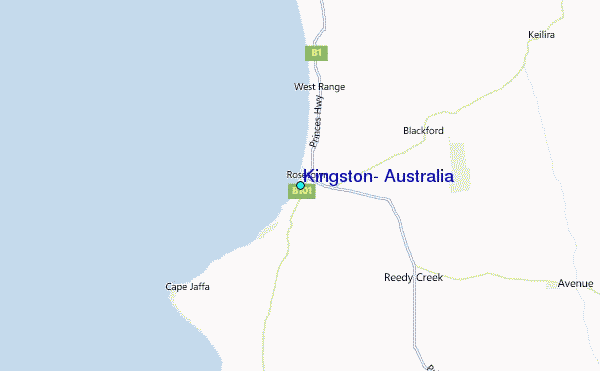 Kingston, Australia Tide Station Location Map