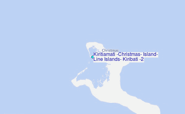 Kiritiamati (Christmas) Island, Line Islands, Kiribati (2) Tide Station Location Map