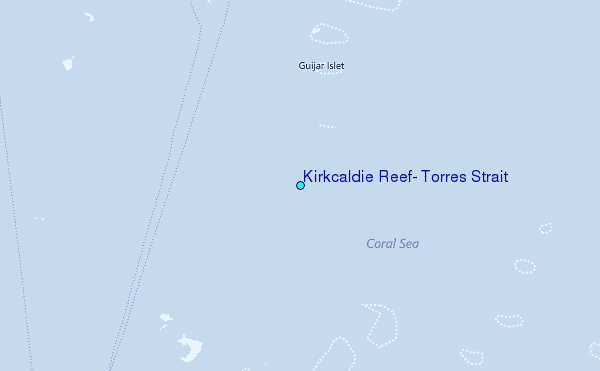 Kirkcaldie Reef, Torres Strait Tide Station Location Map