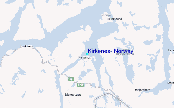 Kirkenes, Norway Tide Station Location Map