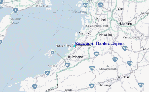 Kisiwada, Osaka, Japan Tide Station Location Map