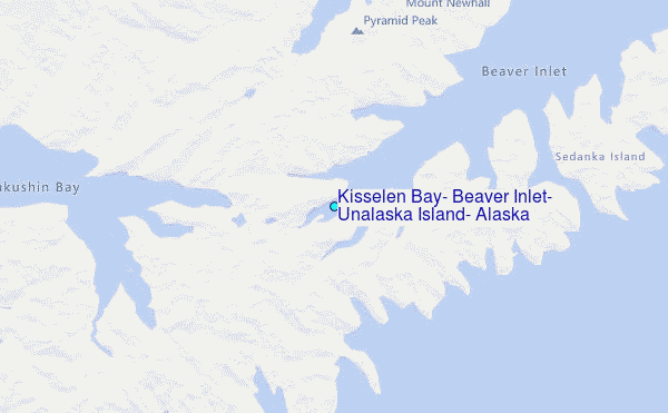 Kisselen Bay, Beaver Inlet, Unalaska Island, Alaska Tide Station Location Map