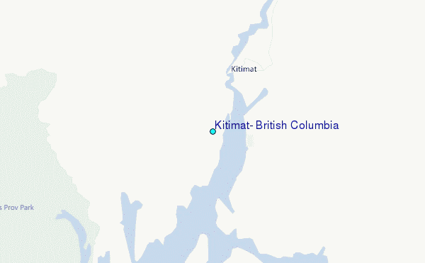 Kitimat, British Columbia Tide Station Location Map