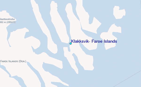 Klakksvik, Faroe Islands Tide Station Location Map